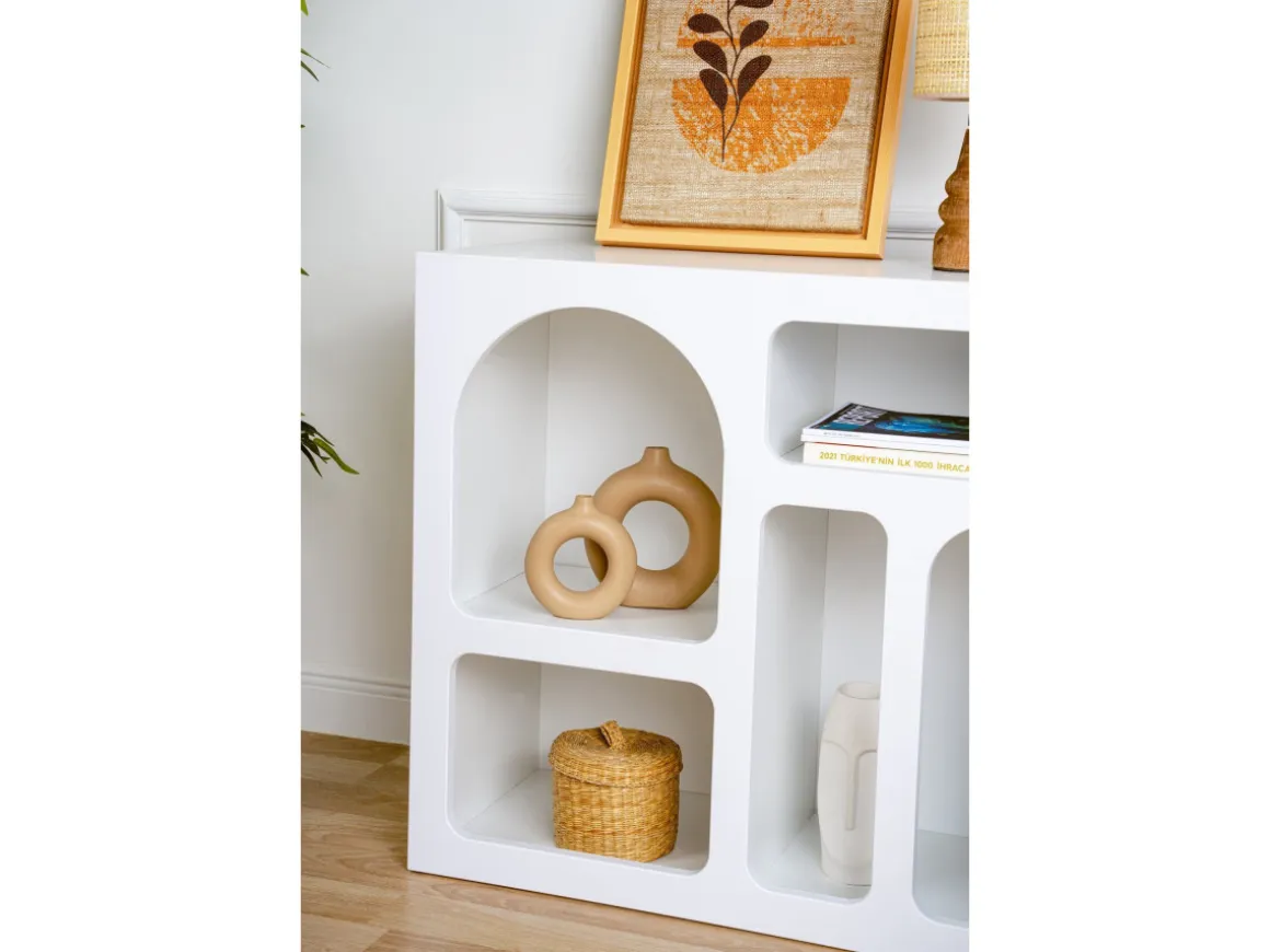 Buffet en bois "Lessa" - 80 x 37 x 74 cm - Blanc