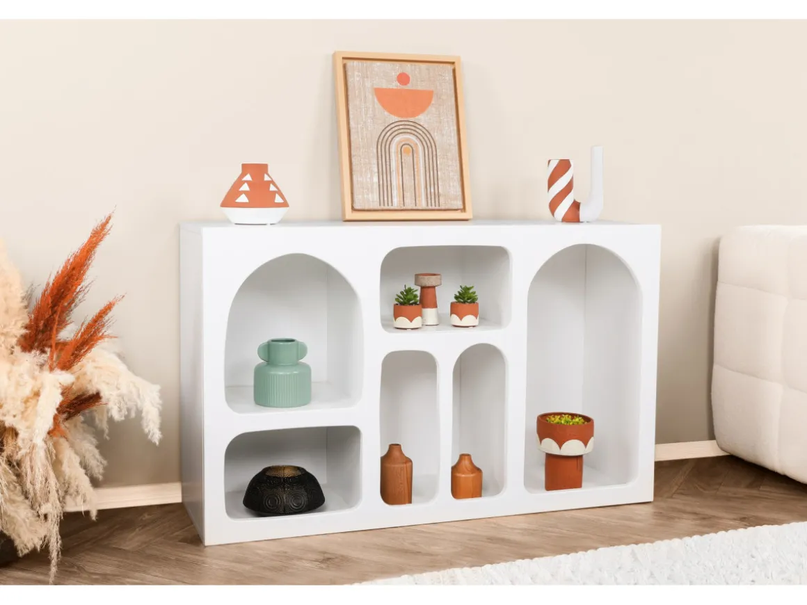 Buffet en bois "Liva" - 120 x 37 x 74 cm - Blanc