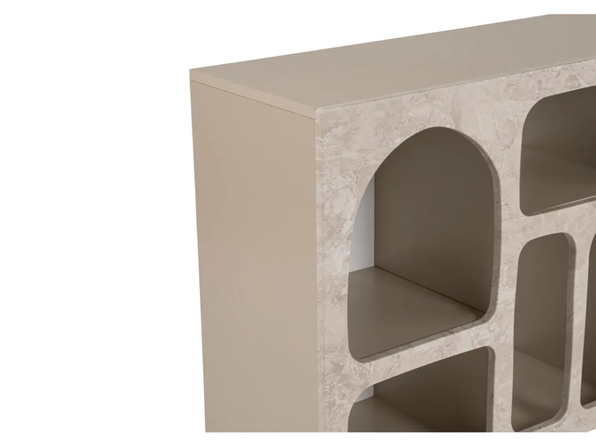 Buffet en bois "Liva" - 120 x 37 x 74 cm - Travertin