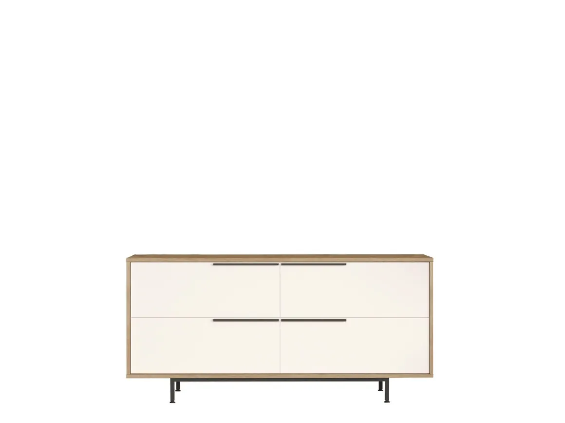 Buffet en bois "ON3-SW" - 160 x 44 x 74 cm - Blanc