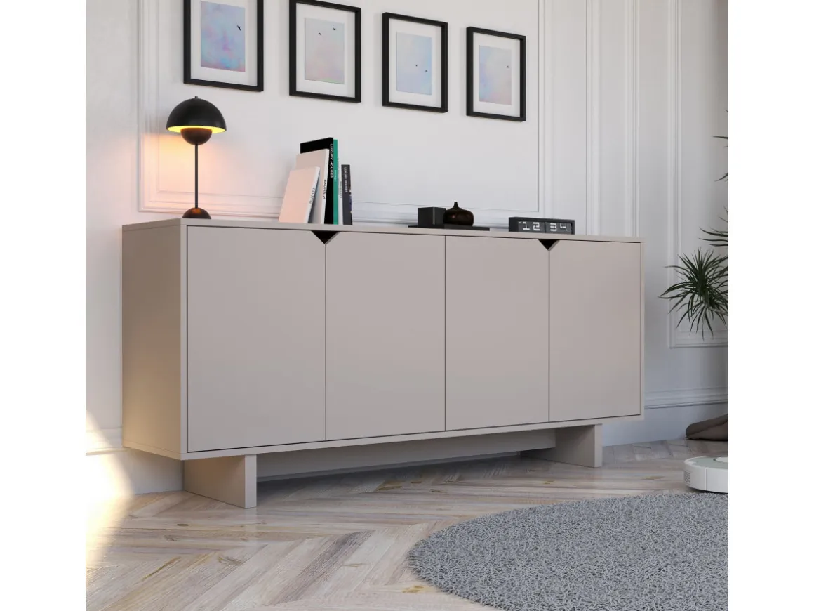 Buffet en bois "Oz" - 180 x 40 x 81 cm - Beige