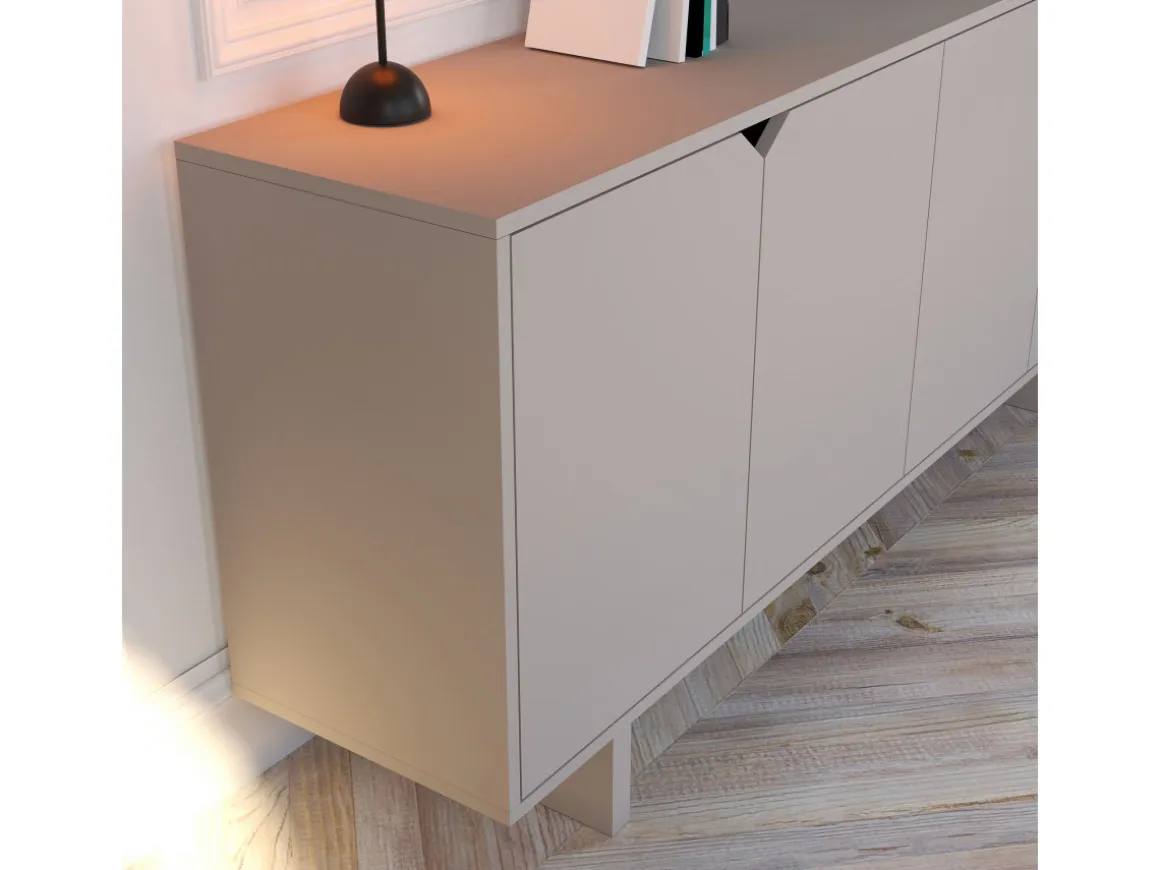 Buffet en bois "Oz" - 180 x 40 x 81 cm - Beige