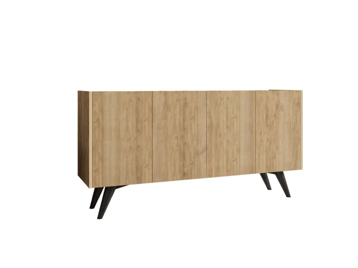 Buffet en bois "Pekin" - 150 x 40 x 76 cm - Marron