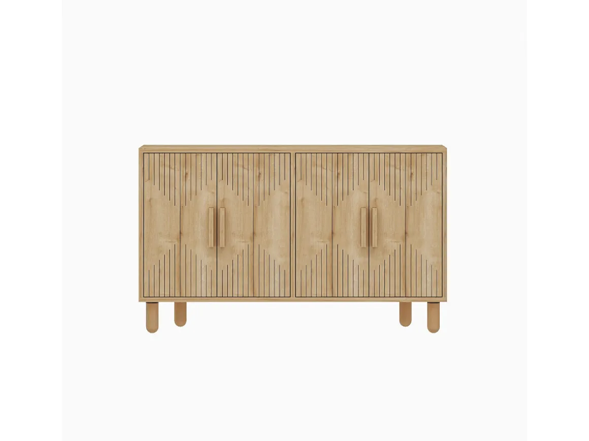 Buffet en bois "Roger" - 120 x 29 x 73 cm - Chêne Saphir