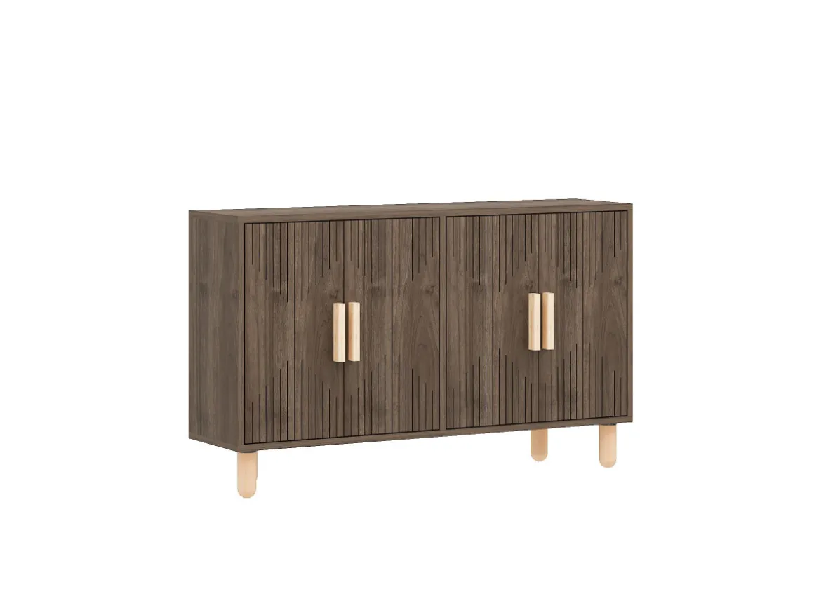 Buffet en bois "Roger" - 120 x 30 x 74 cm - Marron