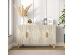 Buffet en bois "Roger" - 120 x 30 x 74 cm - Travertin