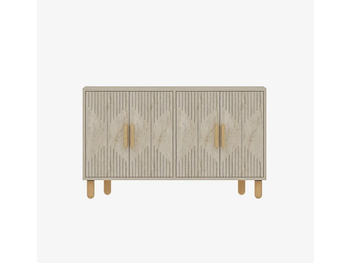 Buffet en bois "Roger" - 120 x 30 x 74 cm - Travertin