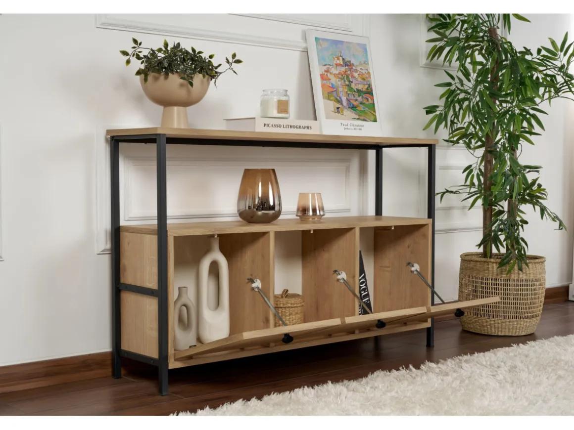 Buffet en bois "Solace" - 120 x 30 x 77 cm - Beige