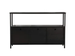 Buffet en bois "Solace" - 120 x 30 x 77 cm - Noir