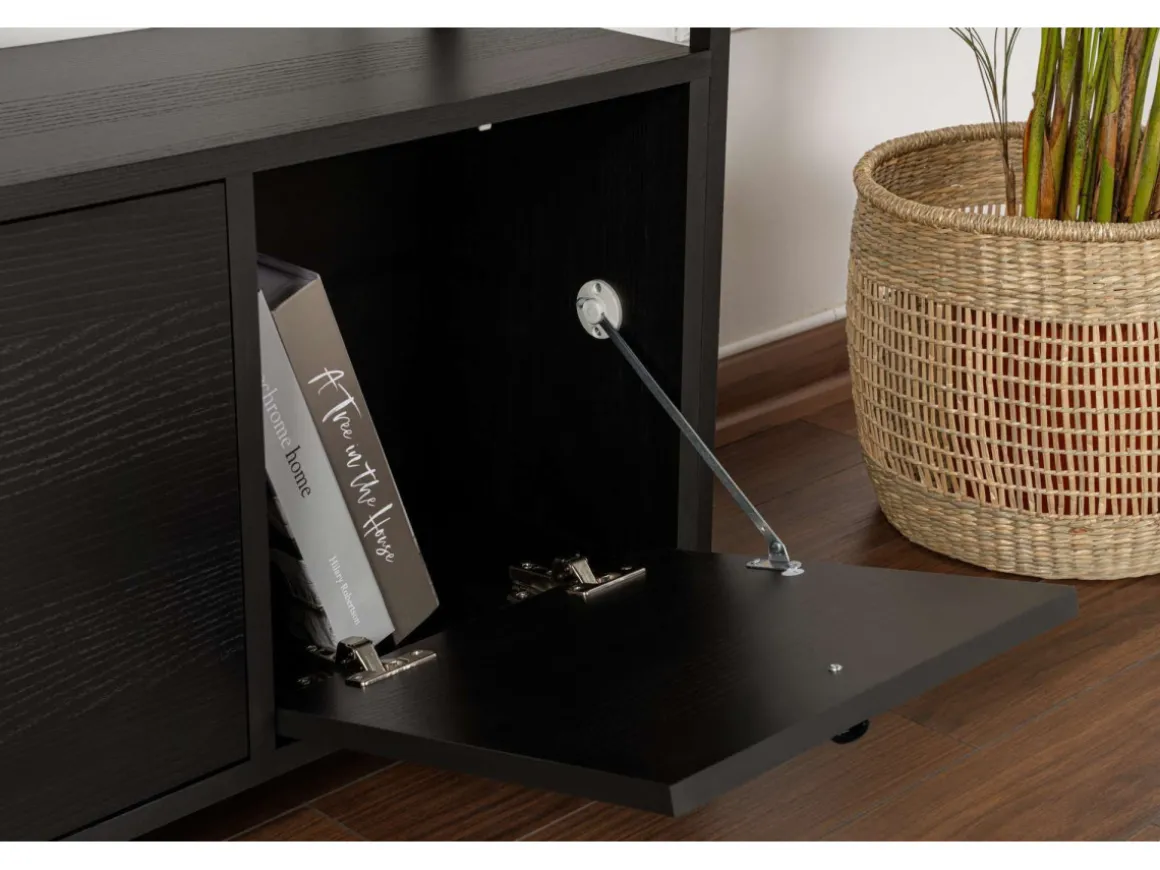 Buffet en bois "Solace" - 120 x 30 x 77 cm - Noir