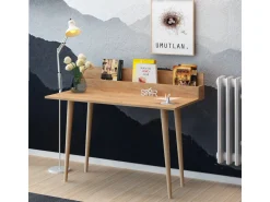 Bureau avec étagère en bois
