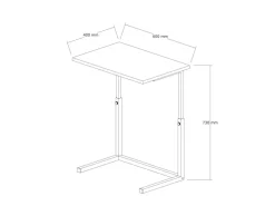 Bureau d'appoint en bois "Sparkle" - 60 x 40 x 73 cm - Marron