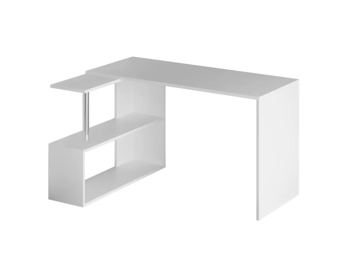 Bureau d'étude en bois "Gelincik" - 130 x 109 x 74 cm - Blanc