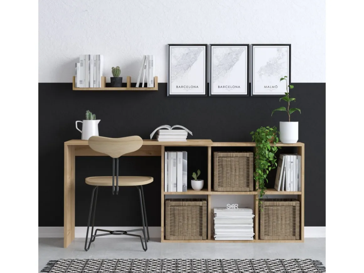 bureau en bois "Blake" 74 x 45 x 145 cm - Chêne