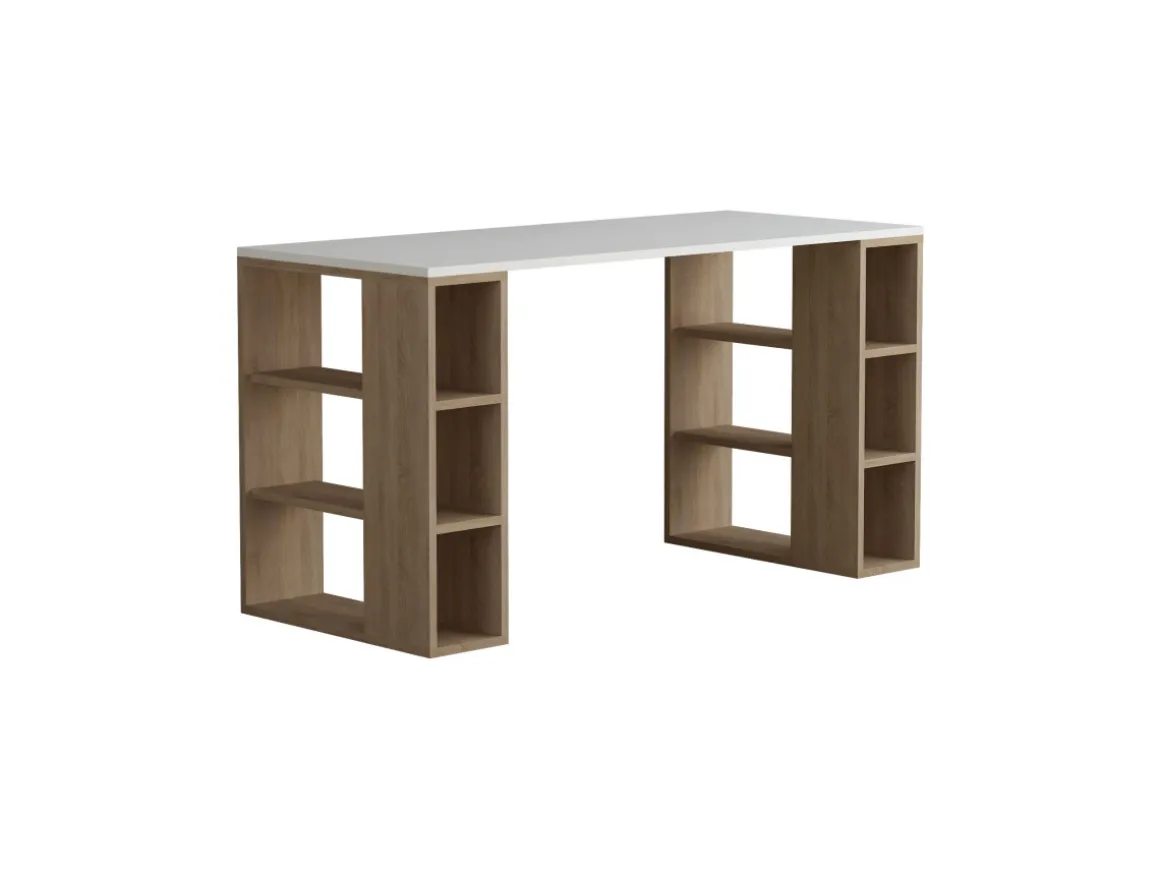 Bureau en bois "Colmar" - 140 x 75 x 60 cm - Blanc