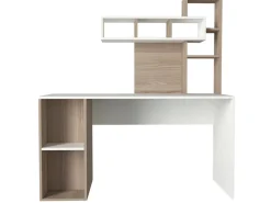 Bureau en bois "Coral" - 140 x 60 x 153 cm - Cordoue blanche
