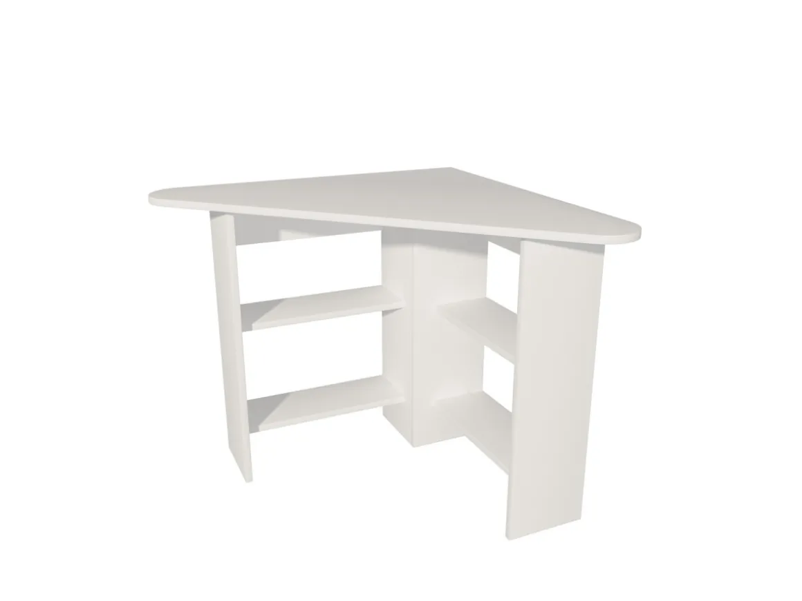 Bureau en bois "Corner " - 80 x 80 x 73 cm - Blanc