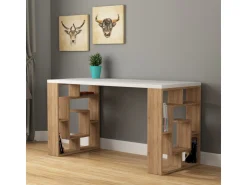 bureau en bois "Maze" 140 x 60 x 75 cm - Blanc