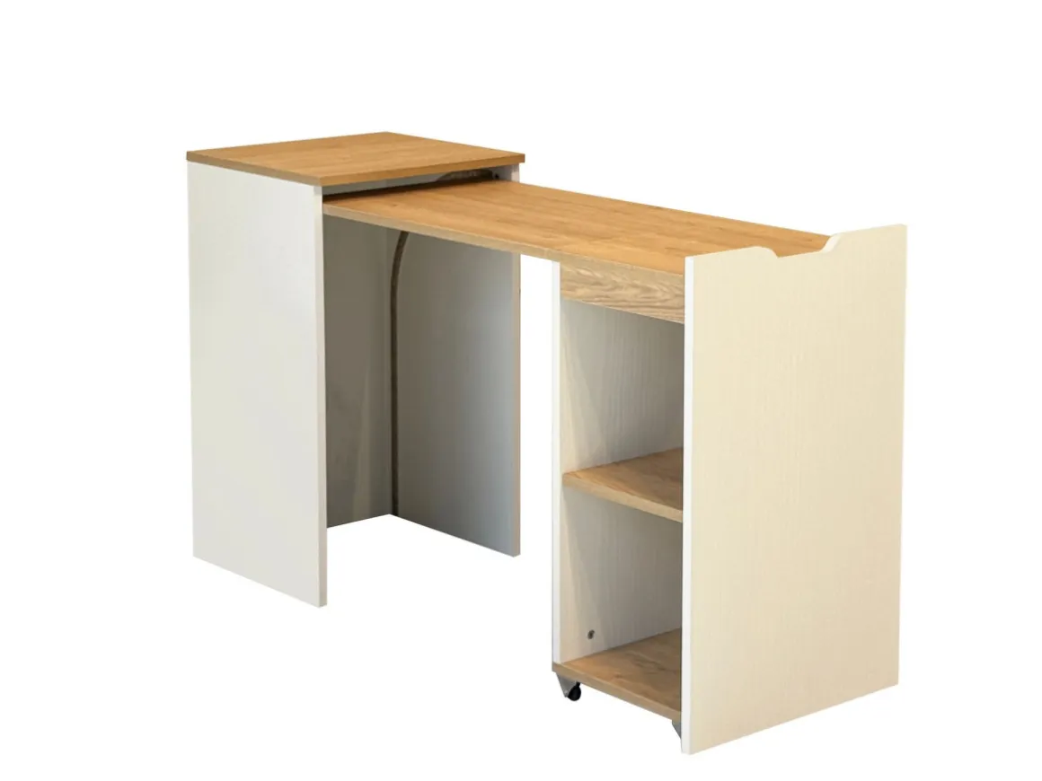Bureau en bois "Modulo" - 97 x 47 x 75 cm - Beige