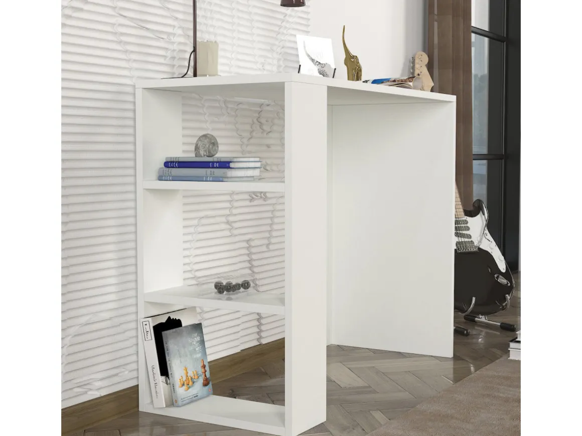 Bureau en bois "Netenya" - 90 x 40 x 74 cm - Blanc