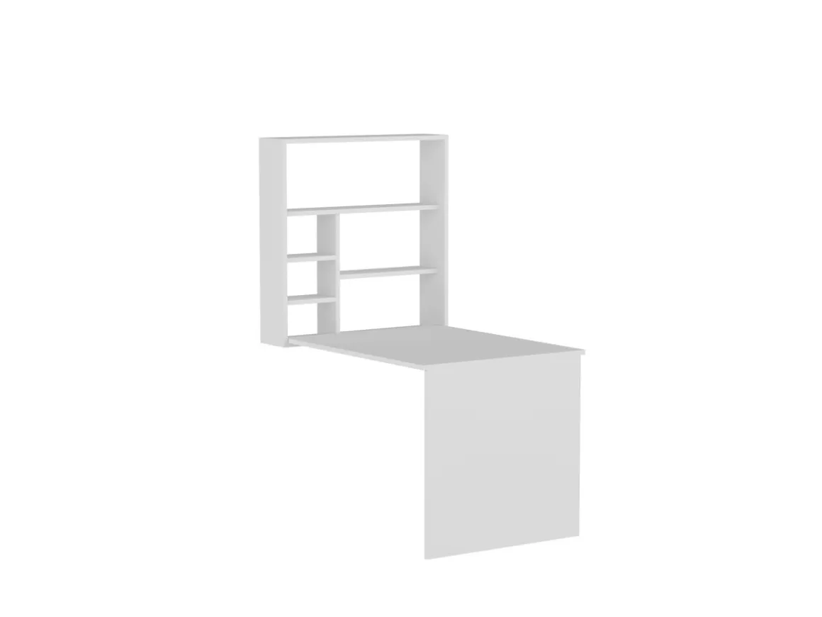 Bureau en bois "Sedir" - 90 x 59 x 154 cm - Blanc