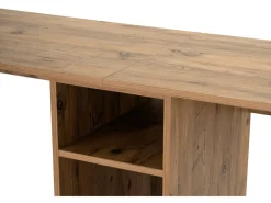 Bureau en bois "Twin Study Desk" - 240 x 60 x 74 cm - Pin atlantiqueNoir