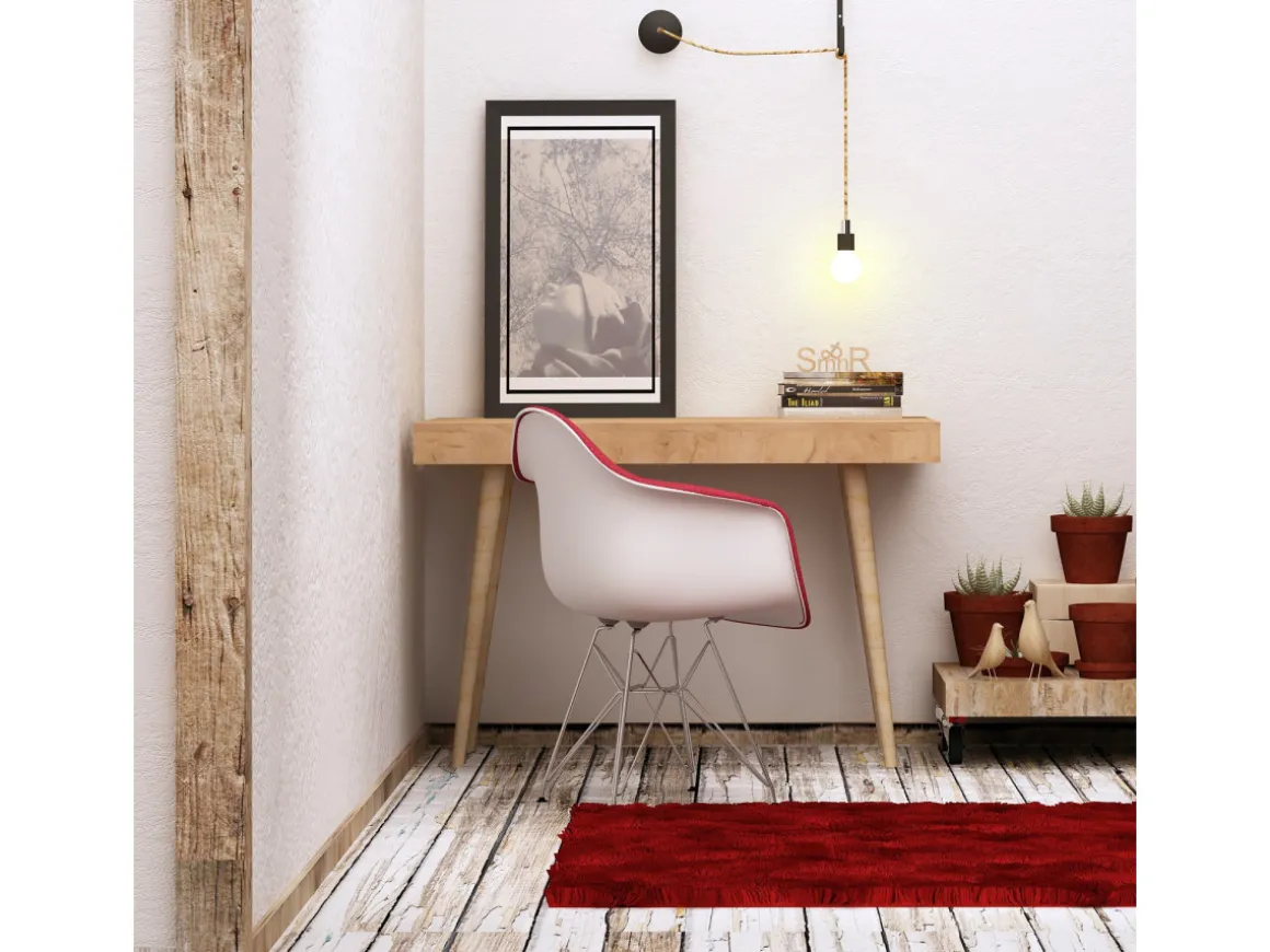 Bureau en bois "Valencia" - 100 x 60 x 74 cm - Marron