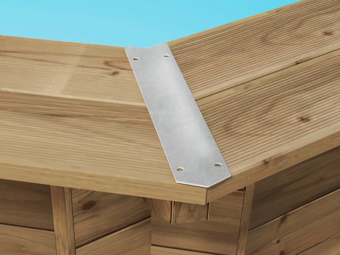 Cache angle pour piscine bois - Lot de 8