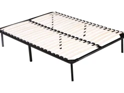Cadre à lattes + pieds pour matelas de 140 x 190 cm - 20 lattes
