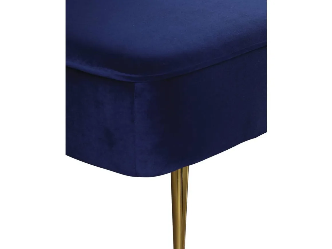 Canapé Clic Clac en velours "James" - 180 x 83 x 75 cm - 3 places - Bleu foncé