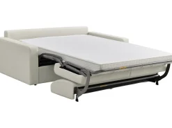 Canapé convertible express en tissu "Diana" - Couchage 140 cm - 3 places - Beige