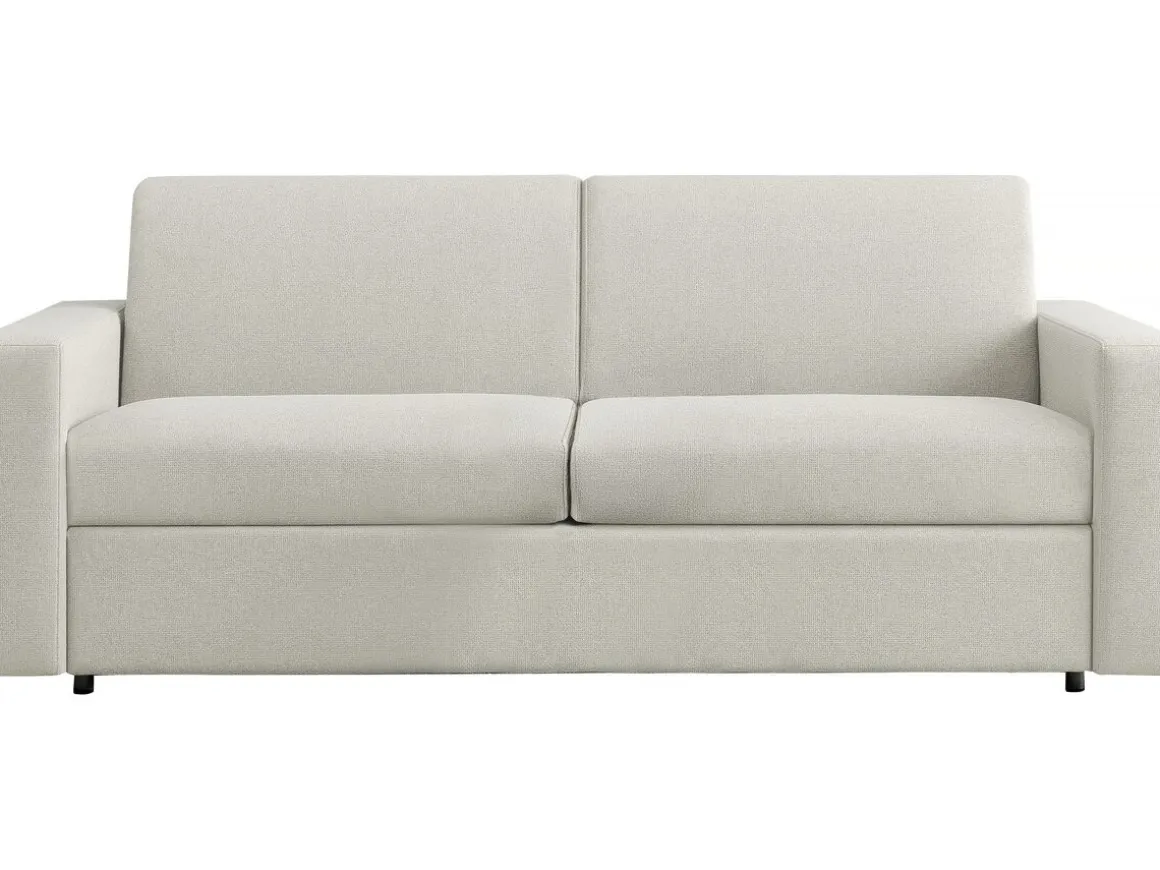 Canapé convertible express en tissu "Diana" - Couchage 140 cm - 3 places - Beige