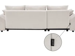 Canapé d'angle convertible et reversible en tissu texturé 