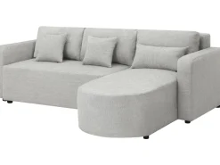 Canapé d'angle convertible et reversible en tissu 