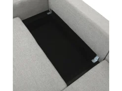 Canapé d'angle convertible et reversible en tissu 