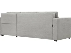 Canapé d'angle convertible et reversible en tissu 