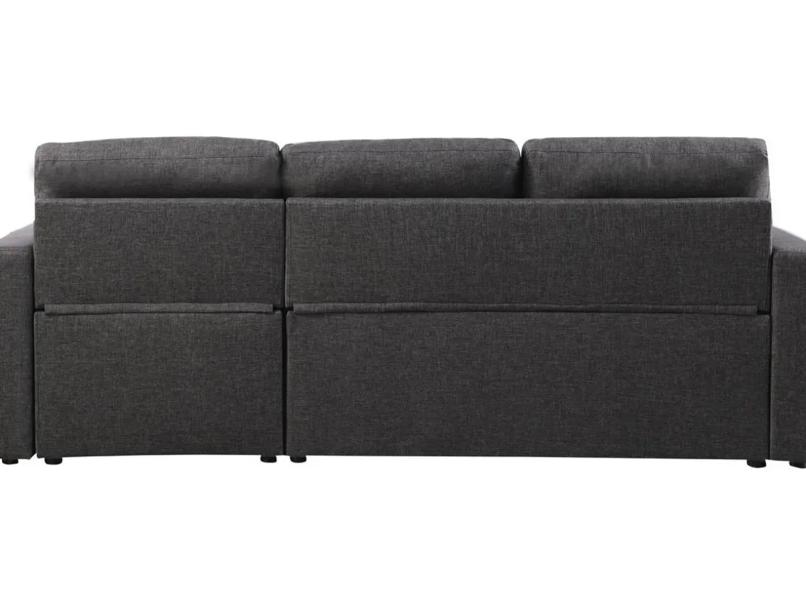 Canapé d'angle convertible/ réversible avec coffre "Alain" - 3 places - Gris