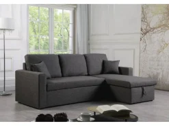Canapé d'angle convertible/ réversible avec coffre