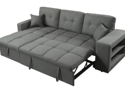 Canapé d'angle convertible/réversible tissu style bubble 