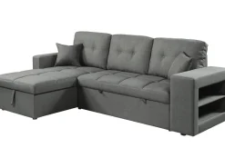 Canapé d'angle convertible/réversible tissu style bubble 