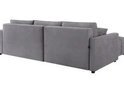 Canapé d'angle convertible tissu chenille 3 places - "Trocadero" - Gris