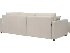 Canapé d'angle convertible tissu chenille 3 places - "Trocadero" - Crème