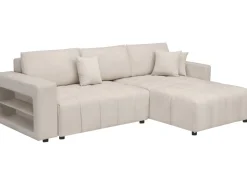 Canapé d'angle convertible tissu chenille 3 places -