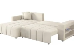 Canapé d'angle convertible tissu chenille 3 places - 