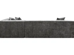 Canapé d'angle en tissu texturé 