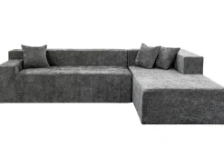Canapé d'angle en tissu texturé 