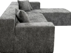 Canapé d'angle en tissu texturé 