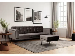 Canapé d'angle reversible en velours 