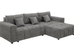 Canapé d'angle réversible/convertible en tissu -