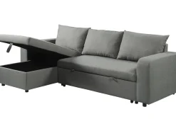 Canapé d'angle réversible/convertible en tissu